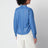 Royal blue shirt in calf leather