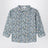 Blaue Baumwollbluse mit Blumenmuster