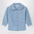 Light blue denim shirt with rounded collar