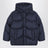 Navy blue nylon jacket with hood