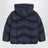 Navy blue nylon jacket with hood