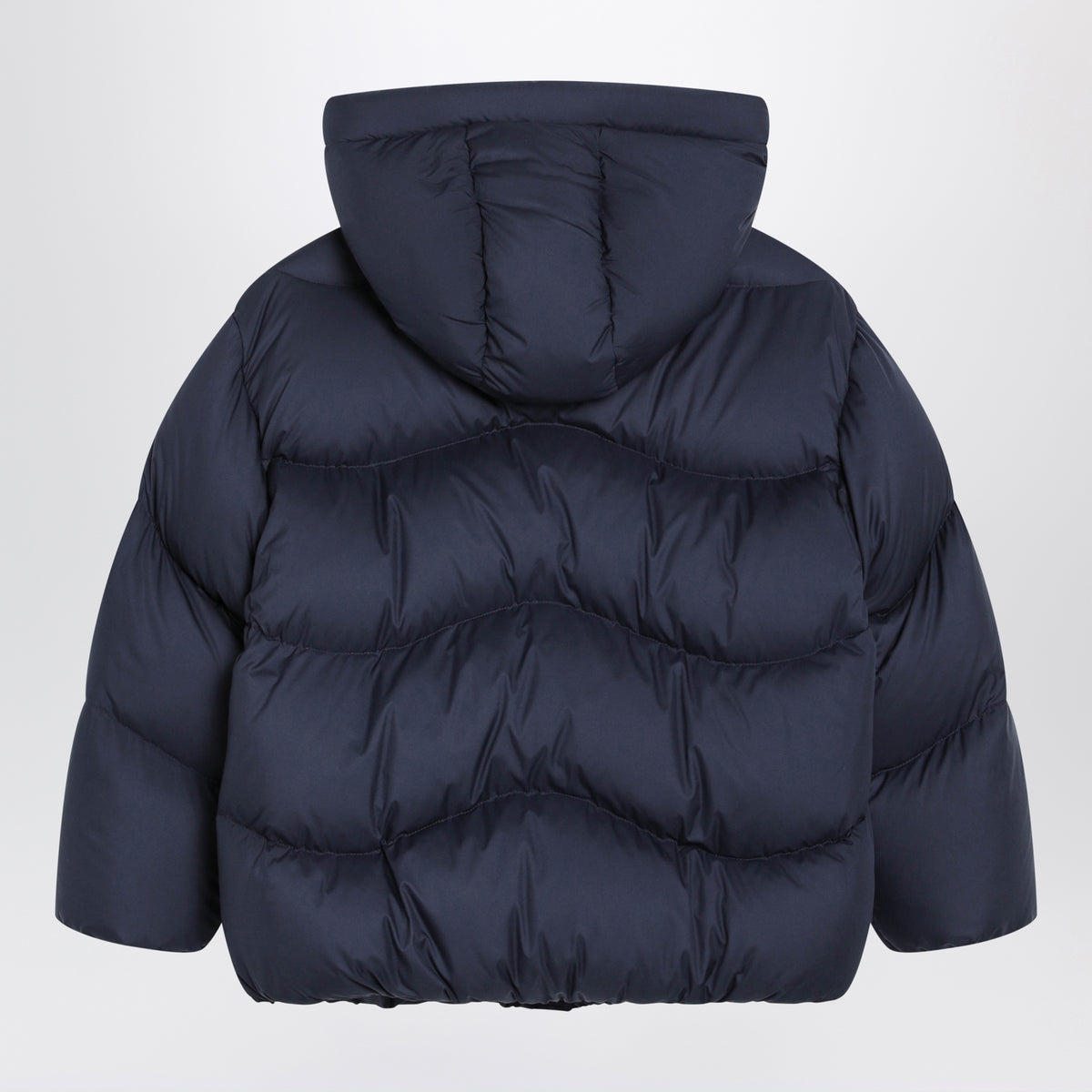 Navy blue nylon jacket with hood