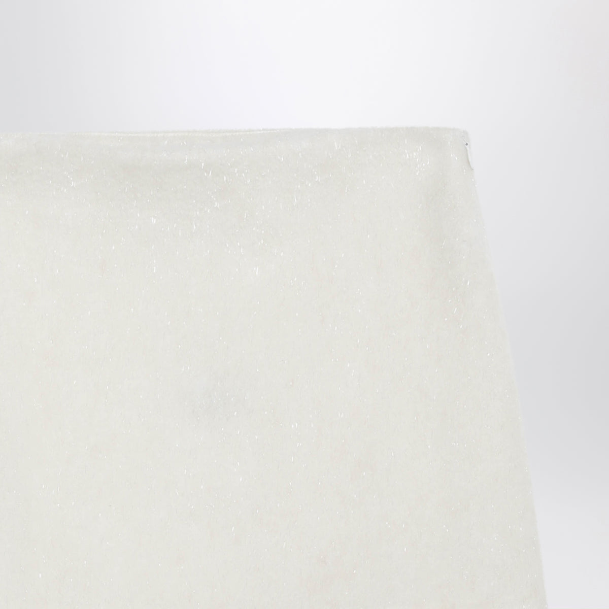 Jupe blanche en drap lurex