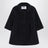 Long navy blue couture fleece wool blend coat