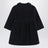 Long navy blue couture fleece wool blend coat