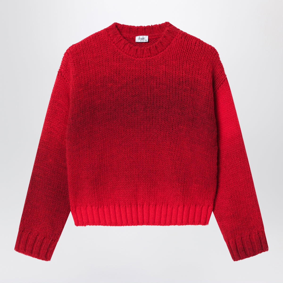 Berry wool blend crew neck sweater