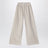 Pantalon wide leg greige en velours côtelé