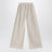 Pantalon wide leg greige en velours côtelé