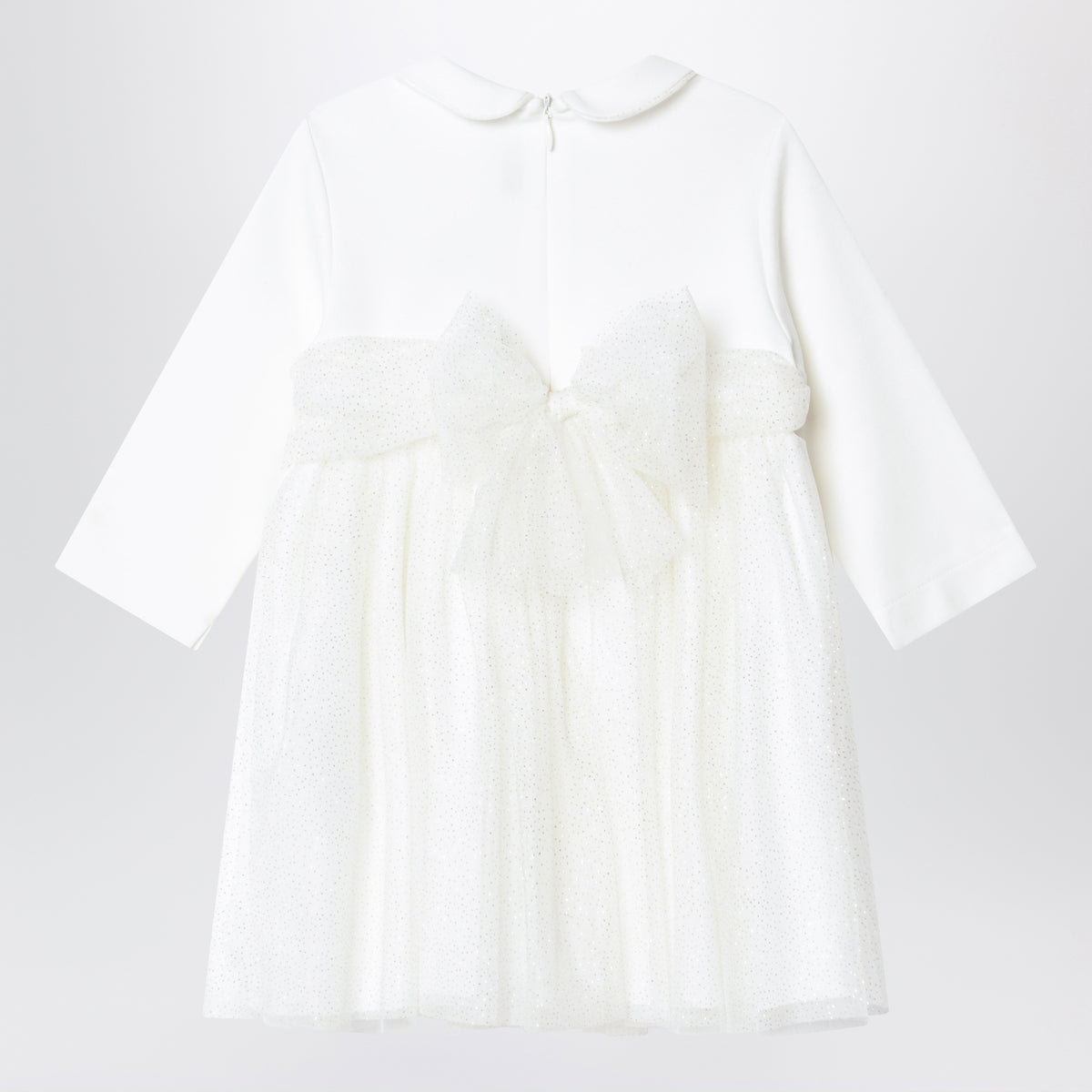 Kleid in Latte aus Tüll mit Mikroglitter