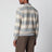 Blau-beiger Strickcardigan mit Streifen aus Baumwolle und Seide