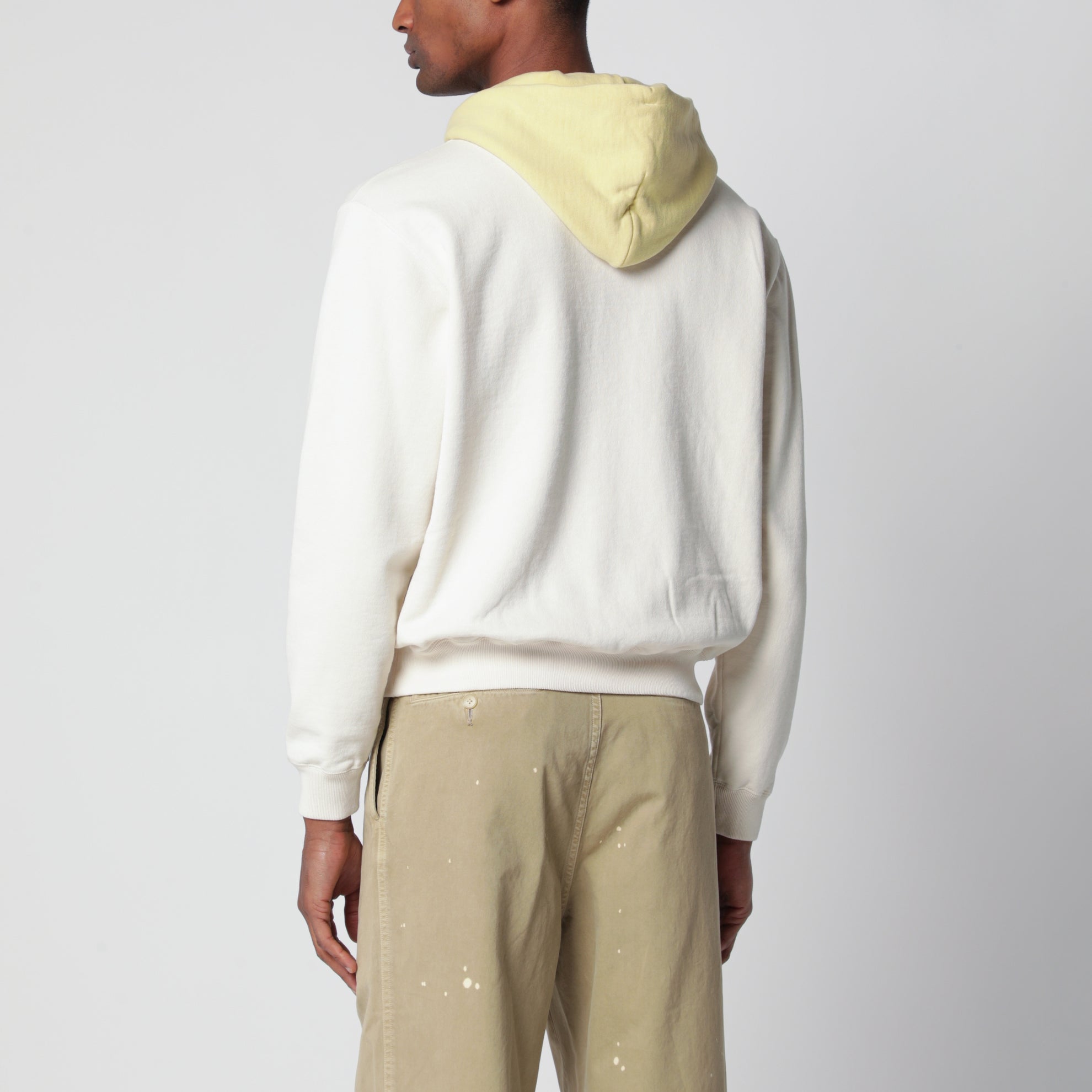 Sweat en coton blanc/jaune clair