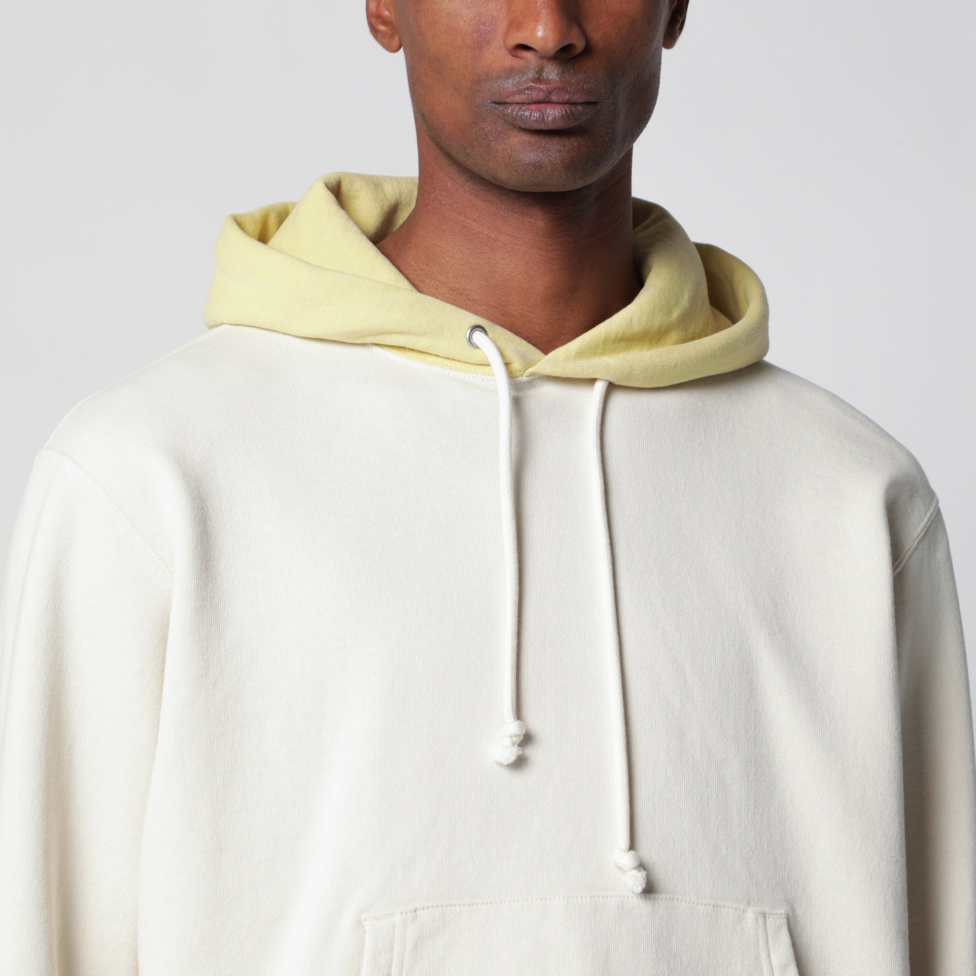 Sweat en coton blanc/jaune clair