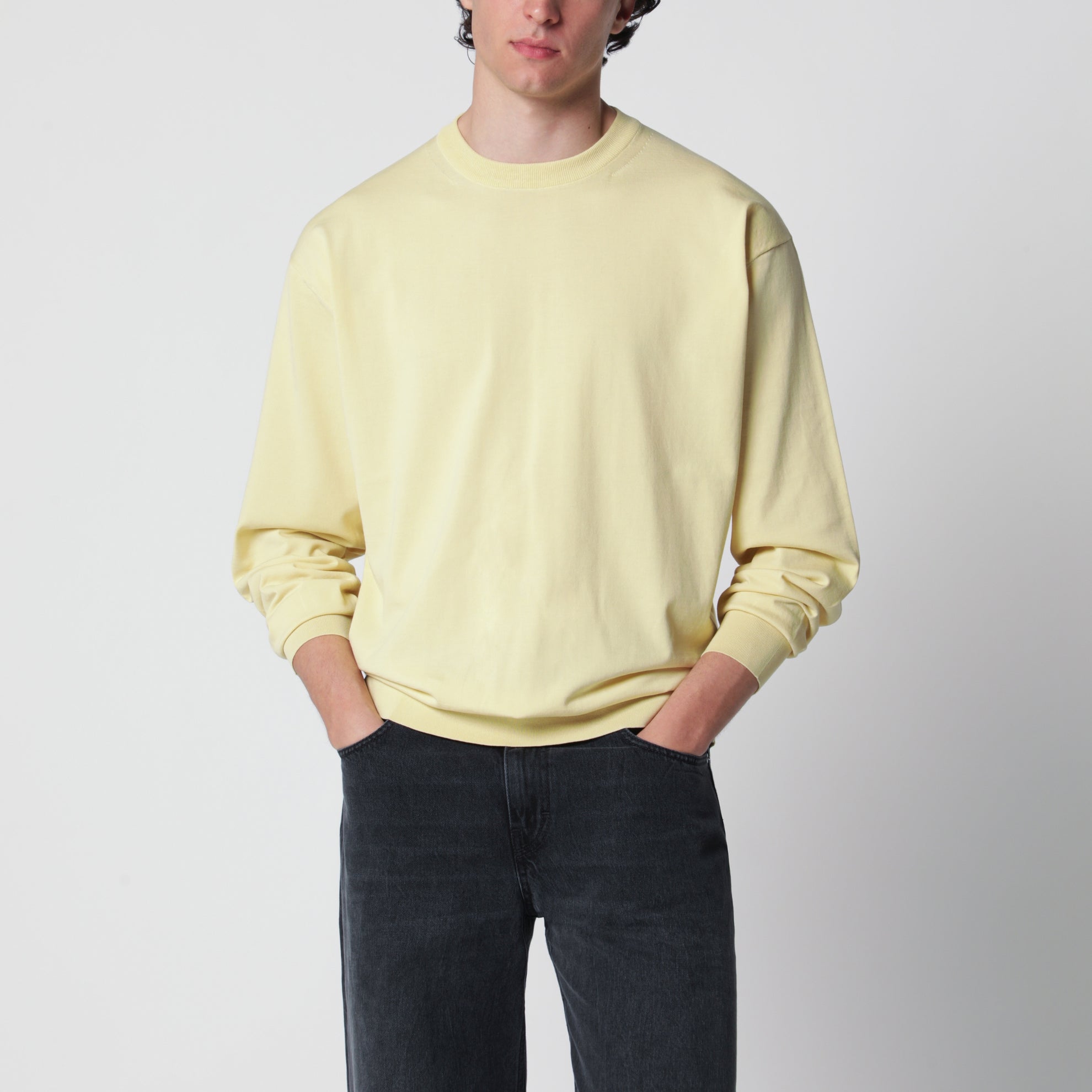 Yellow cotton sweater