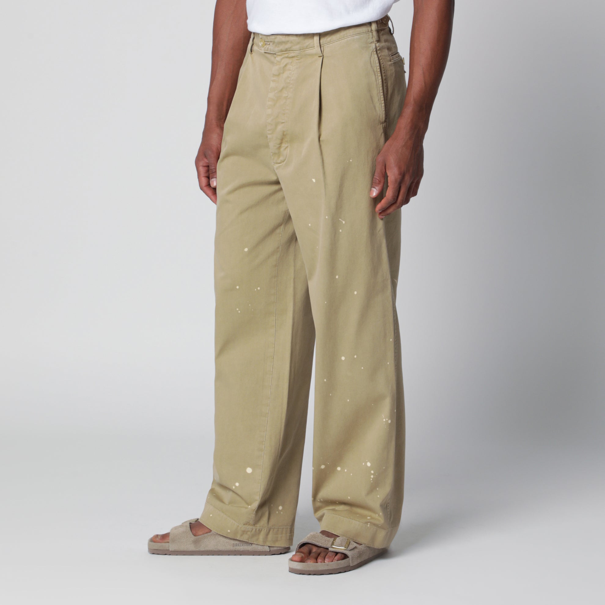 Pantaloni chino Finx in cotone beige