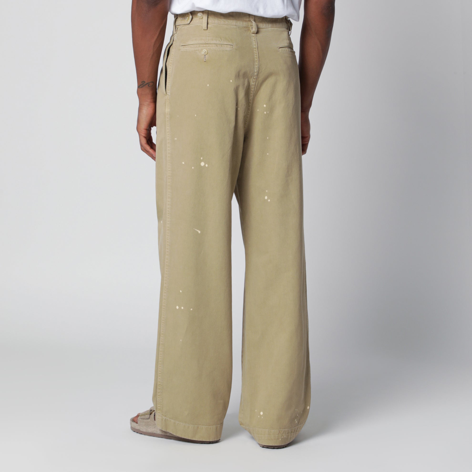 Pantaloni chino Finx in cotone beige