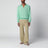 Mint green cashmere and silk skipper polo