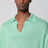 Mint green cashmere and silk skipper polo