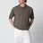 Olive grey short-sleeved cotton polo shirt