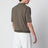 Olive grey short-sleeved cotton polo shirt