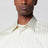 Ivory striped cotton and silk shirt