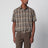 Camicia a maniche corte in lana a quadri
