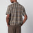 Short-sleeve wool check shirt