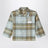 Camicia a quadri color salvia in misto viscosa