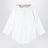Body en jersey de coton laiteux et rose à col volanté