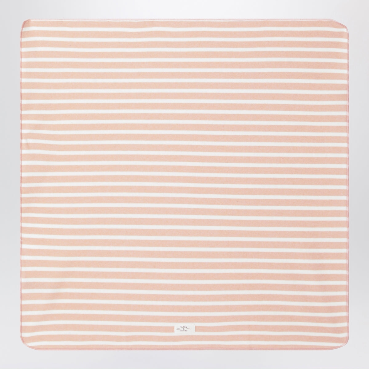 Pink striped blanket in cotton