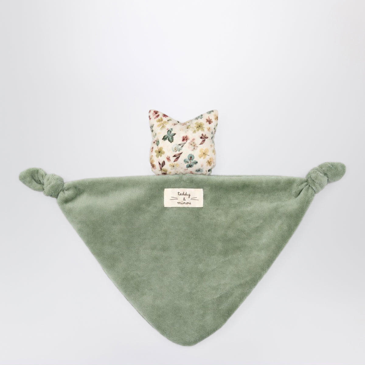 Doudou chaton couleur Lake/Moss en chenille