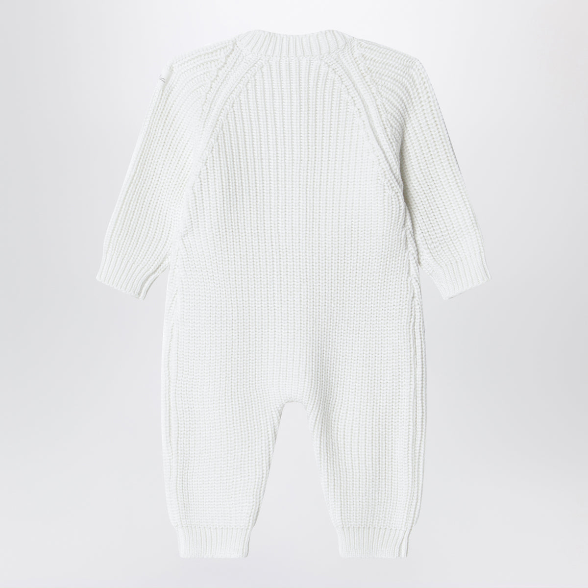 Cream ribbed cotton romper