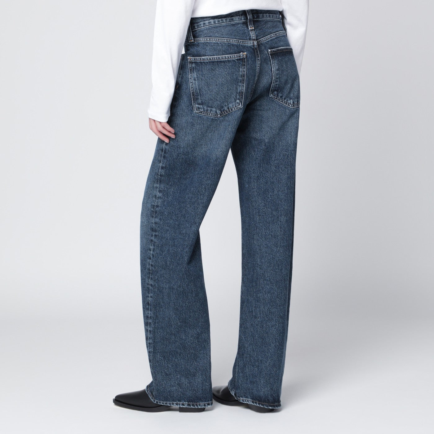 Jean bleu en denim régénéré