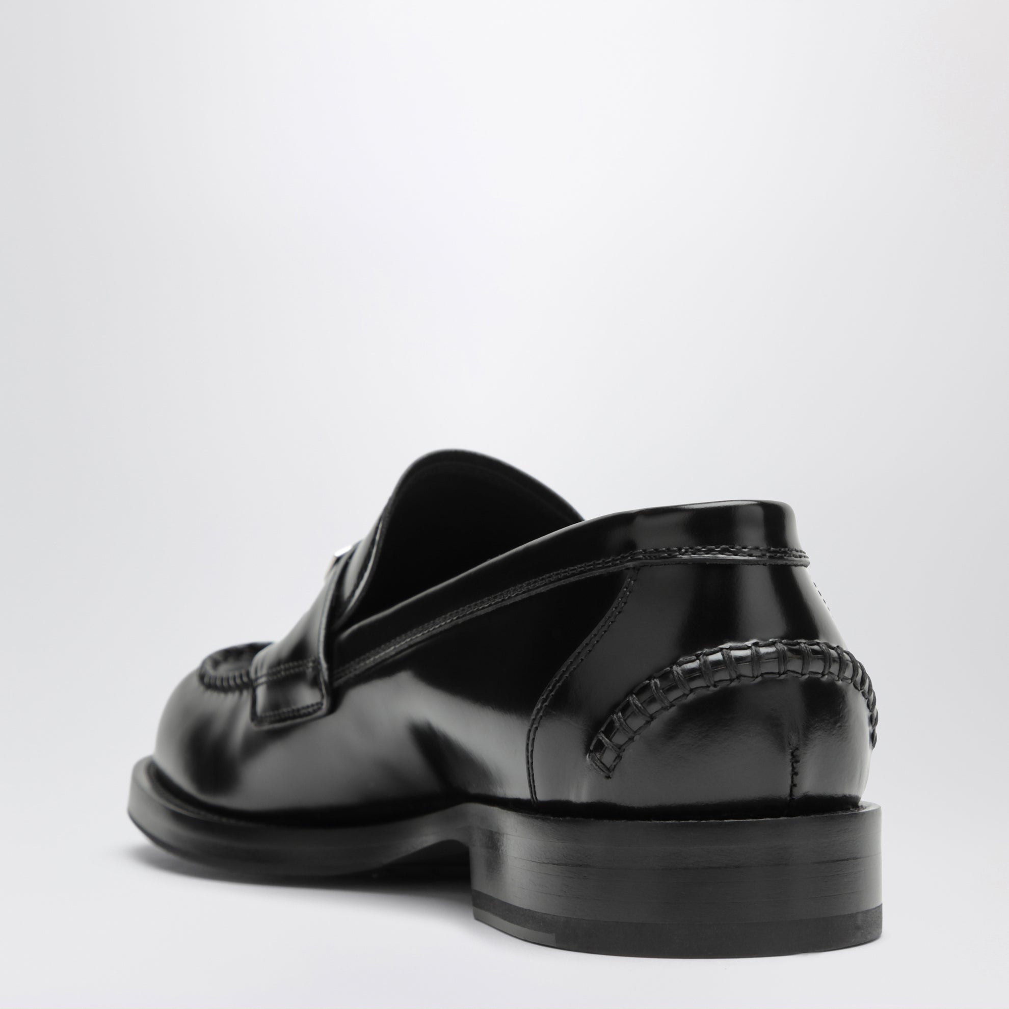 mocassin en cuir de veau noir