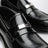 mocassin en cuir de veau noir