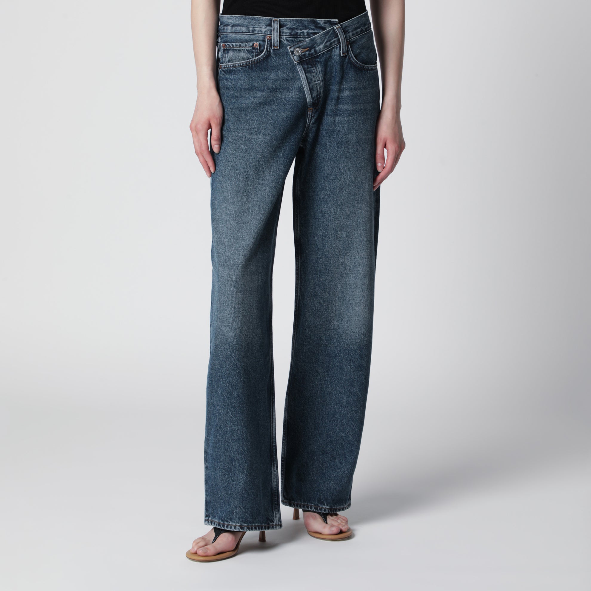 Jean Arc Criss Cross en denim indigo foncé