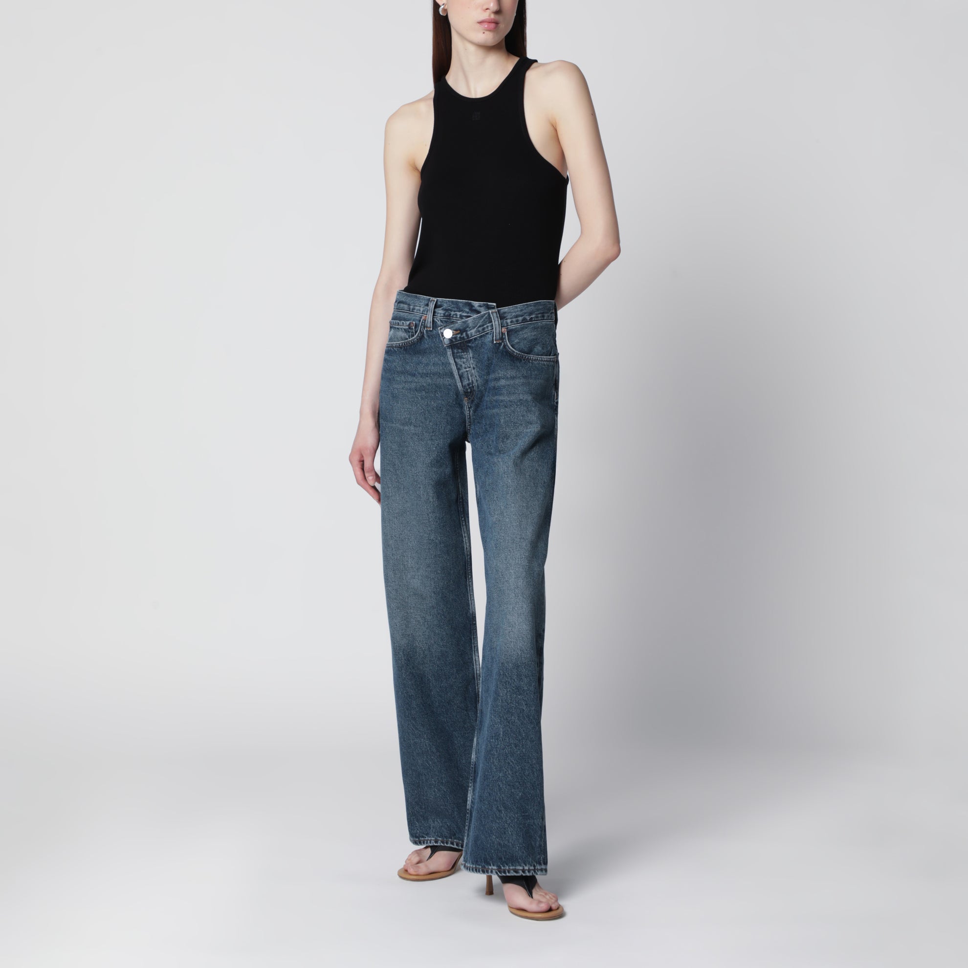 Jean Arc Criss Cross en denim indigo foncé