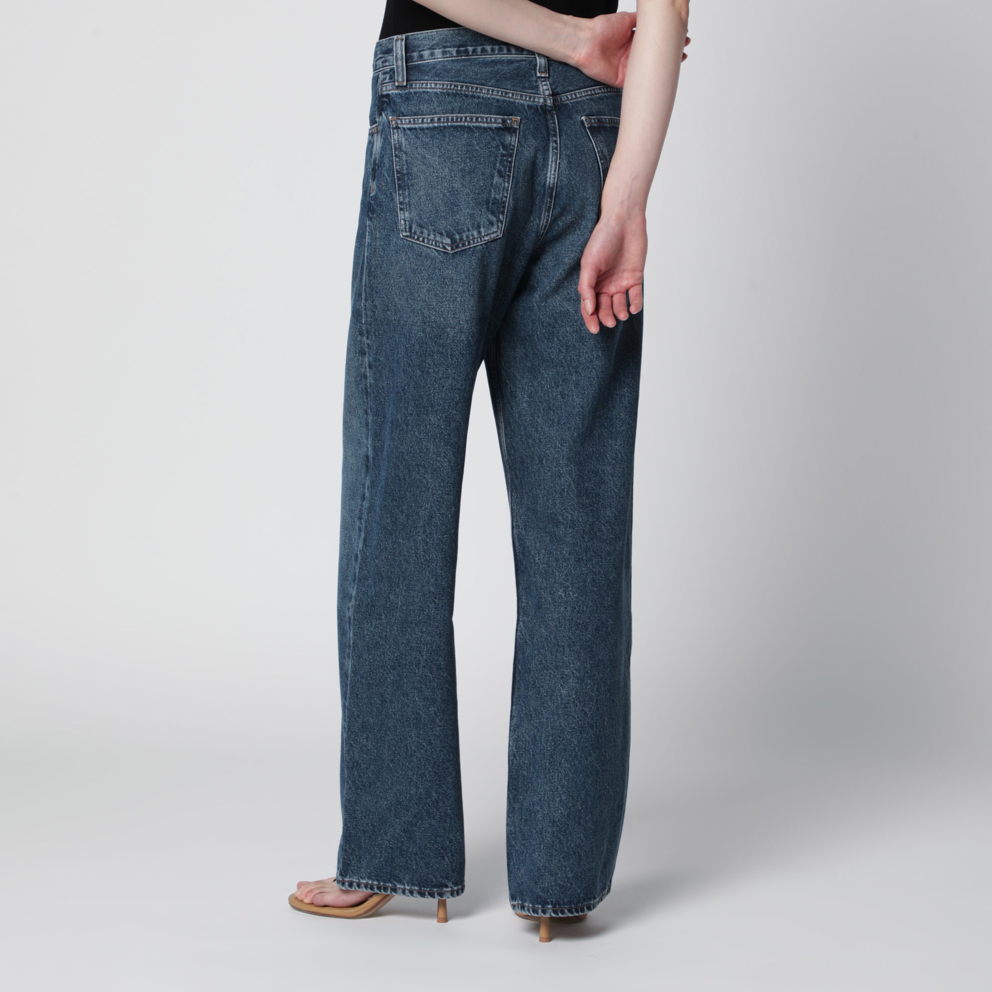 Jean Arc Criss Cross en denim indigo foncé
