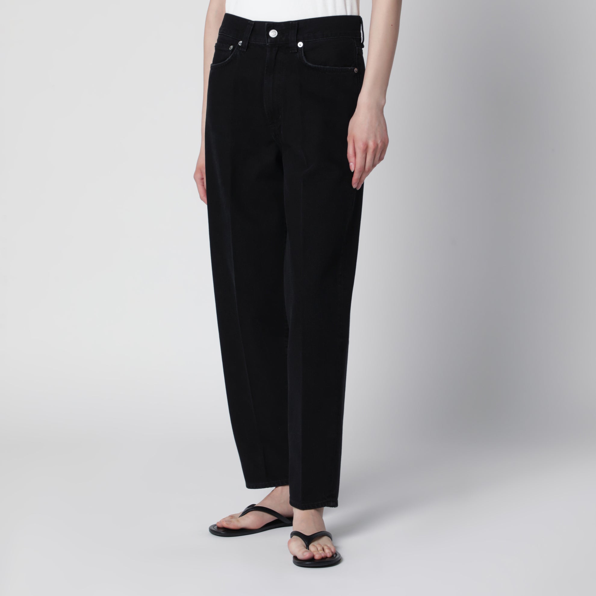 Jeans 80's dritti in denim nero