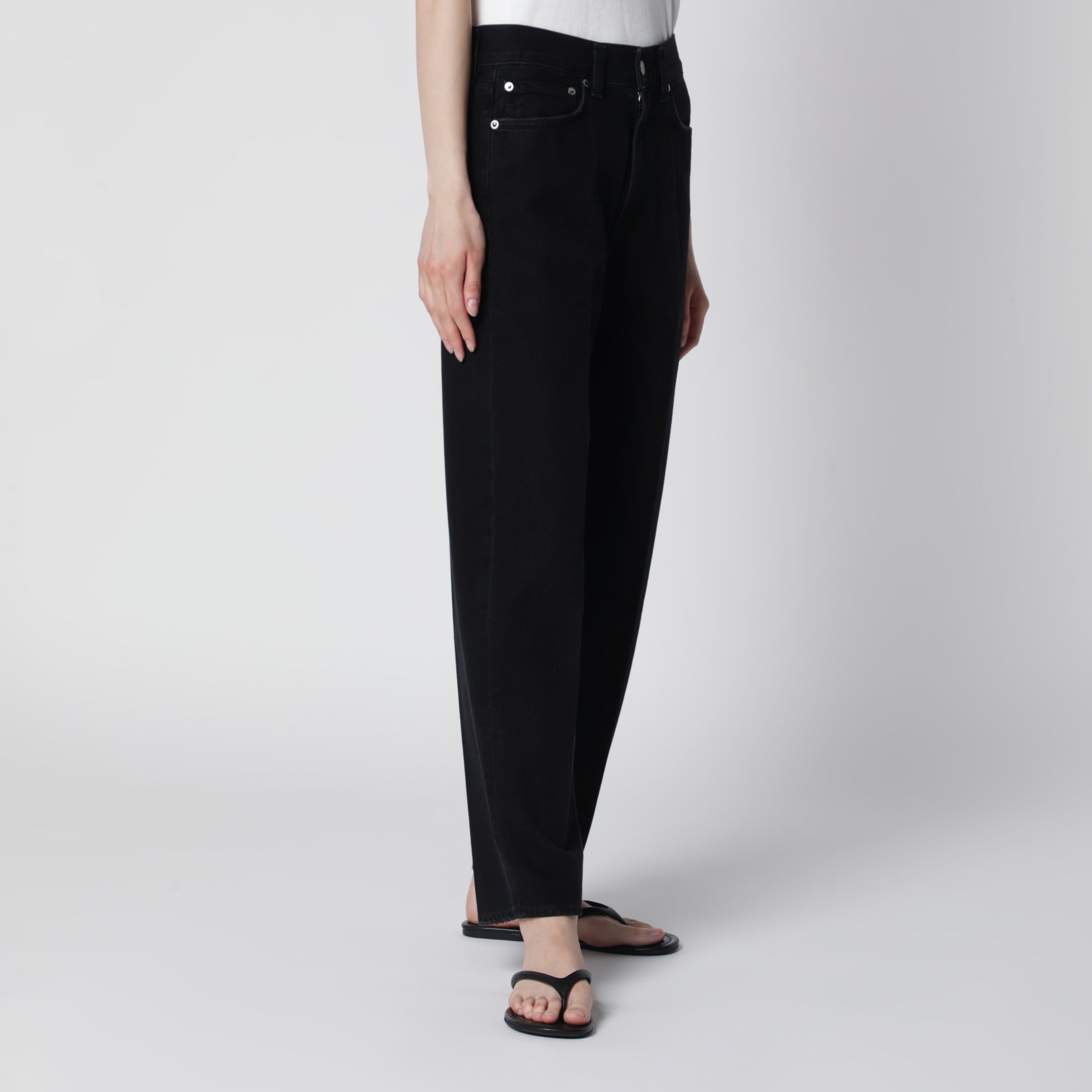 Jeans 80's dritti in denim nero
