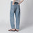 Jean années 80 à plis en denim indigo