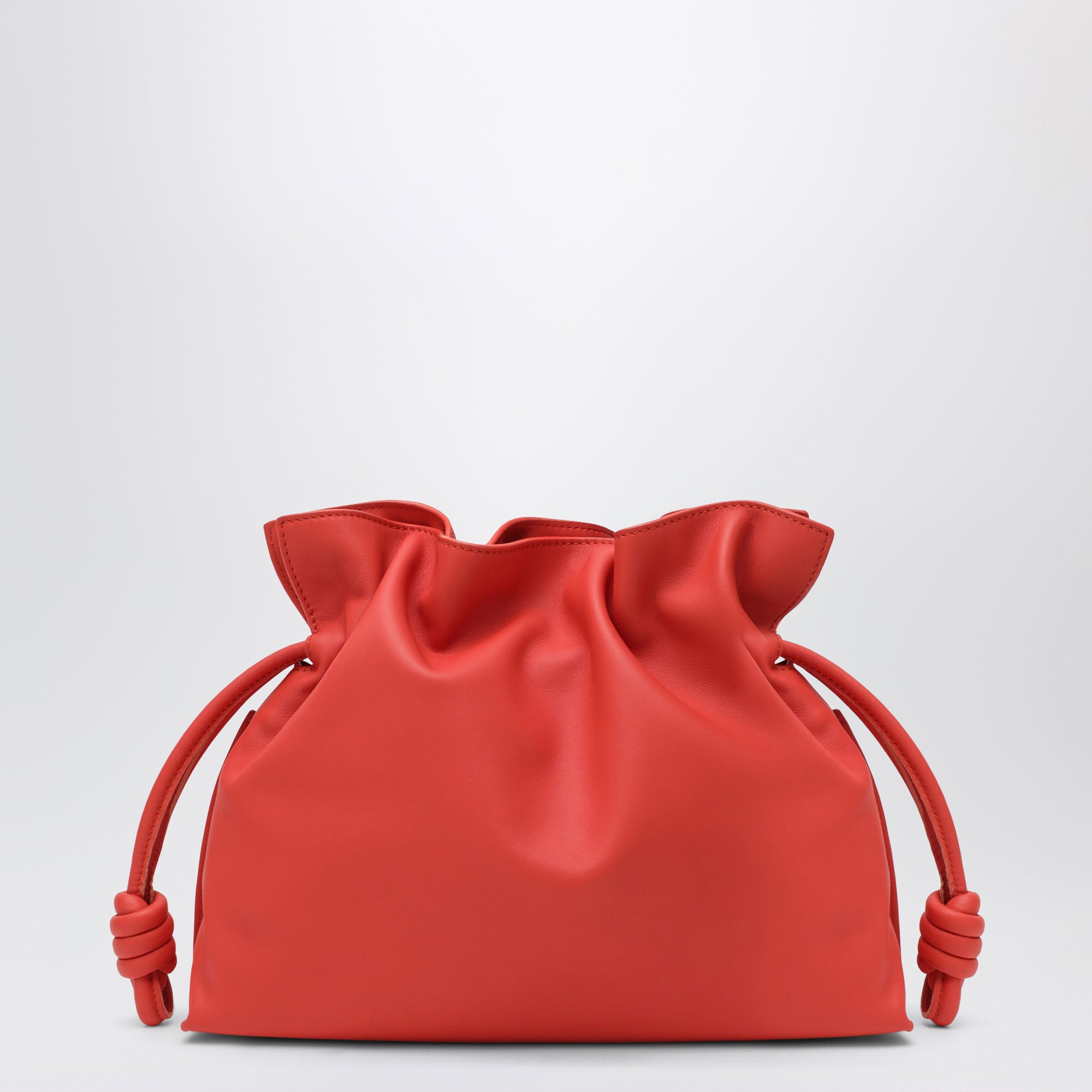 Medium Flamenco Clutch bag in orange nappa leather