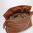Borsa clutch Flamenco mini marrone chiaro