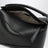Sac Puzzle Edge moyen en cuir de veau noir