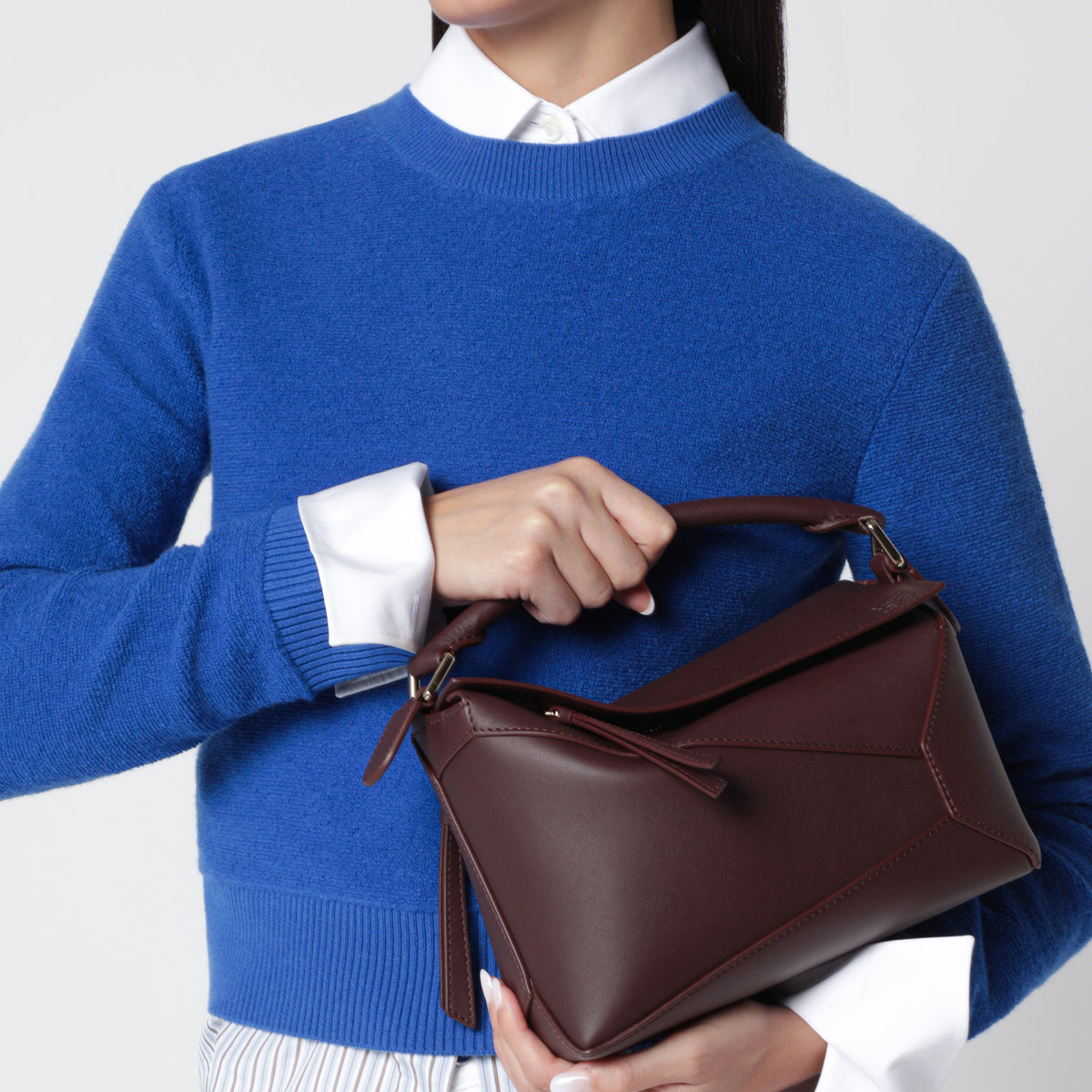 Petit sac Puzzle Edge bordeaux foncé
