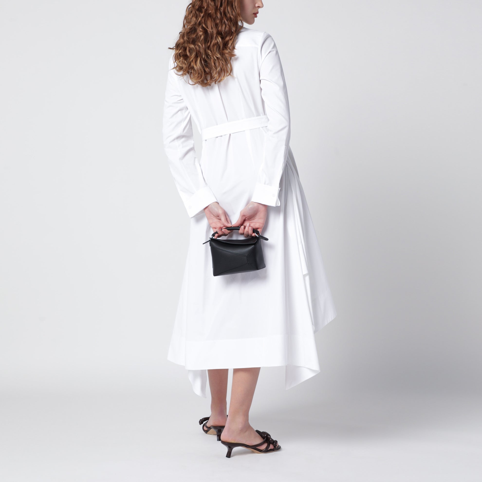 Black Puzzle Edge Mini Bag In Grained Leather