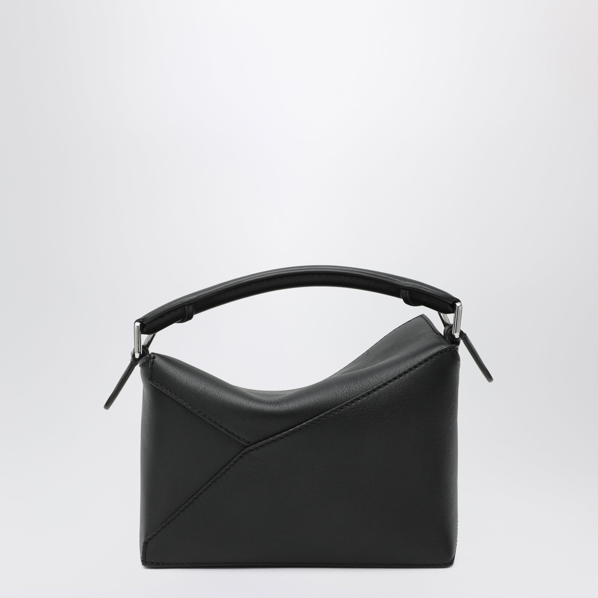 Mini Puzzle Edge bag in black leather