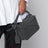 Borsa Puzzle piccola grigia antracite in pelle nabuk granata