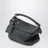 Borsa Puzzle piccola grigia antracite in pelle nabuk granata