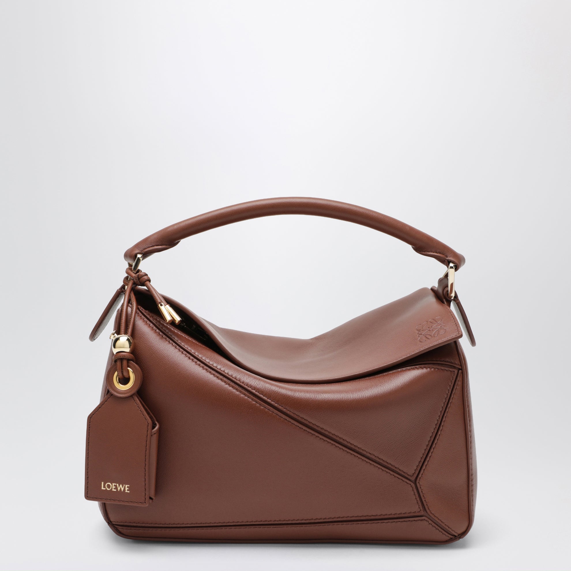 Petit sac Puzzle Featherlight en cuir nappa doré