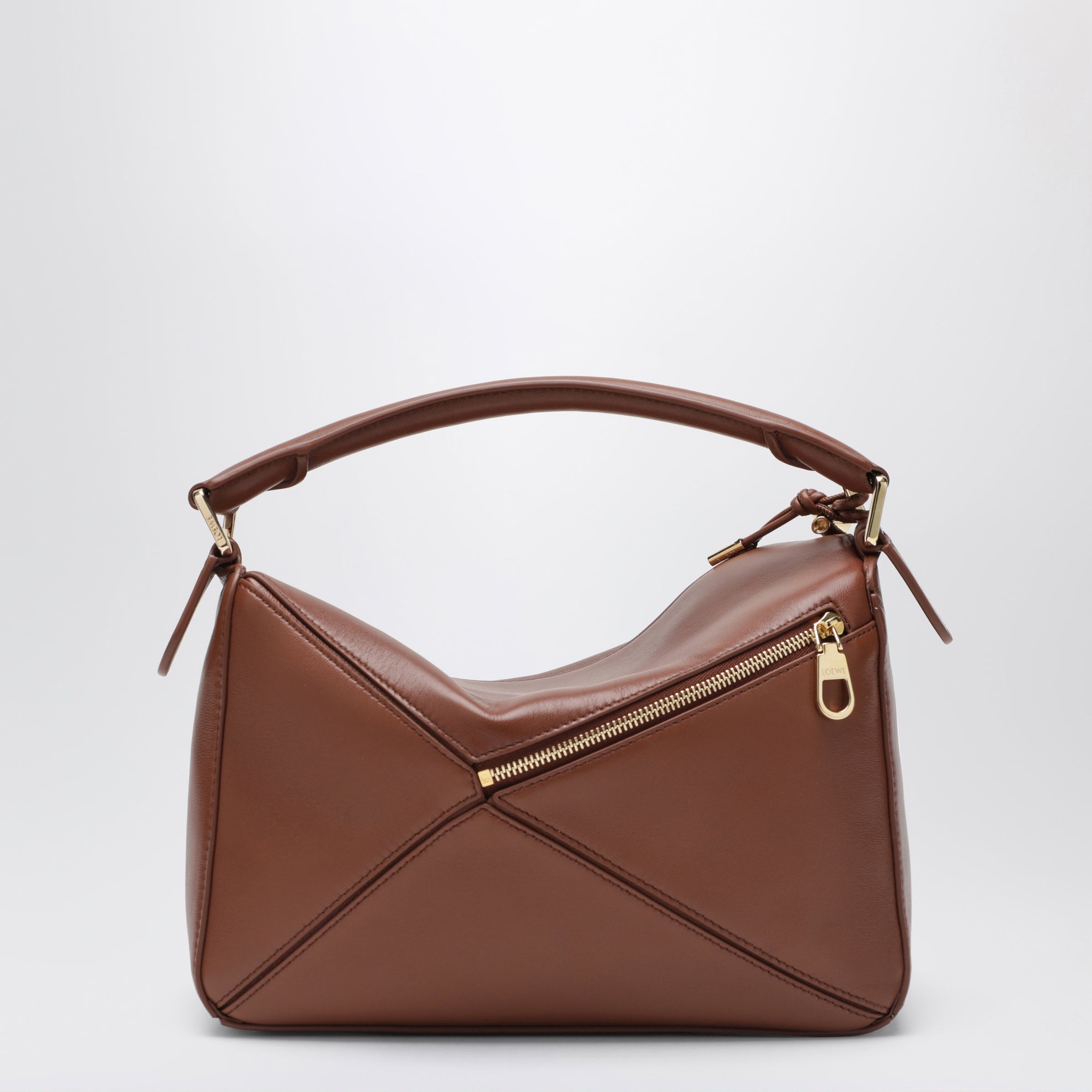 Petit sac Puzzle Featherlight en cuir nappa doré